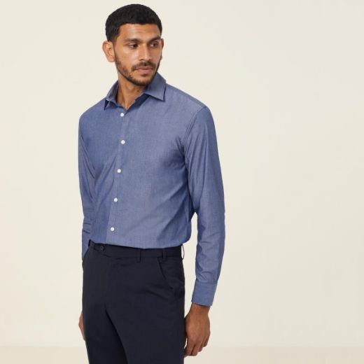 Picture of NNT Mens Chambray Long Sleeve Shirt